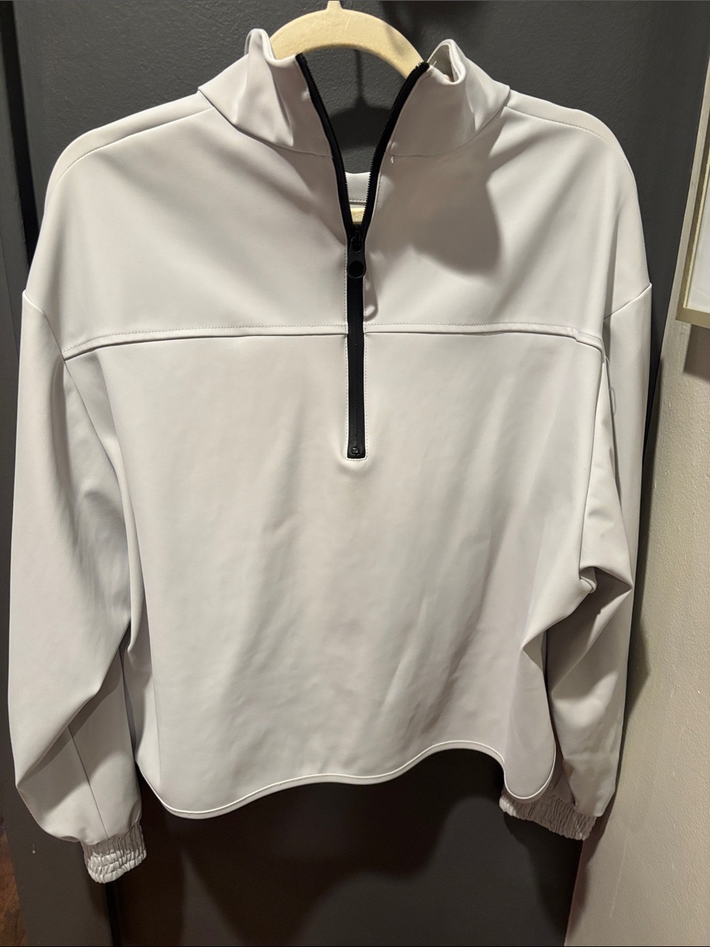 Zara Light Gray Mock Neck Pullover